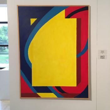 photo of an abstract painting done by student josh griffith and awarded juror's choice